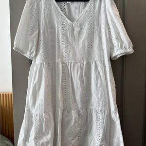 Time and Tru White Eyelet dress